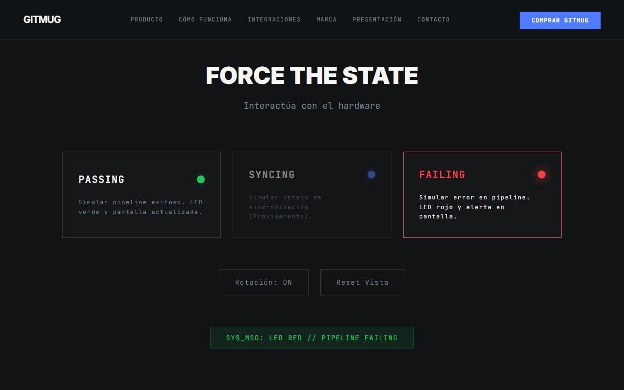 Imagen 4 de 4 del proyecto GitMug — Una web que hace destacar tu producto